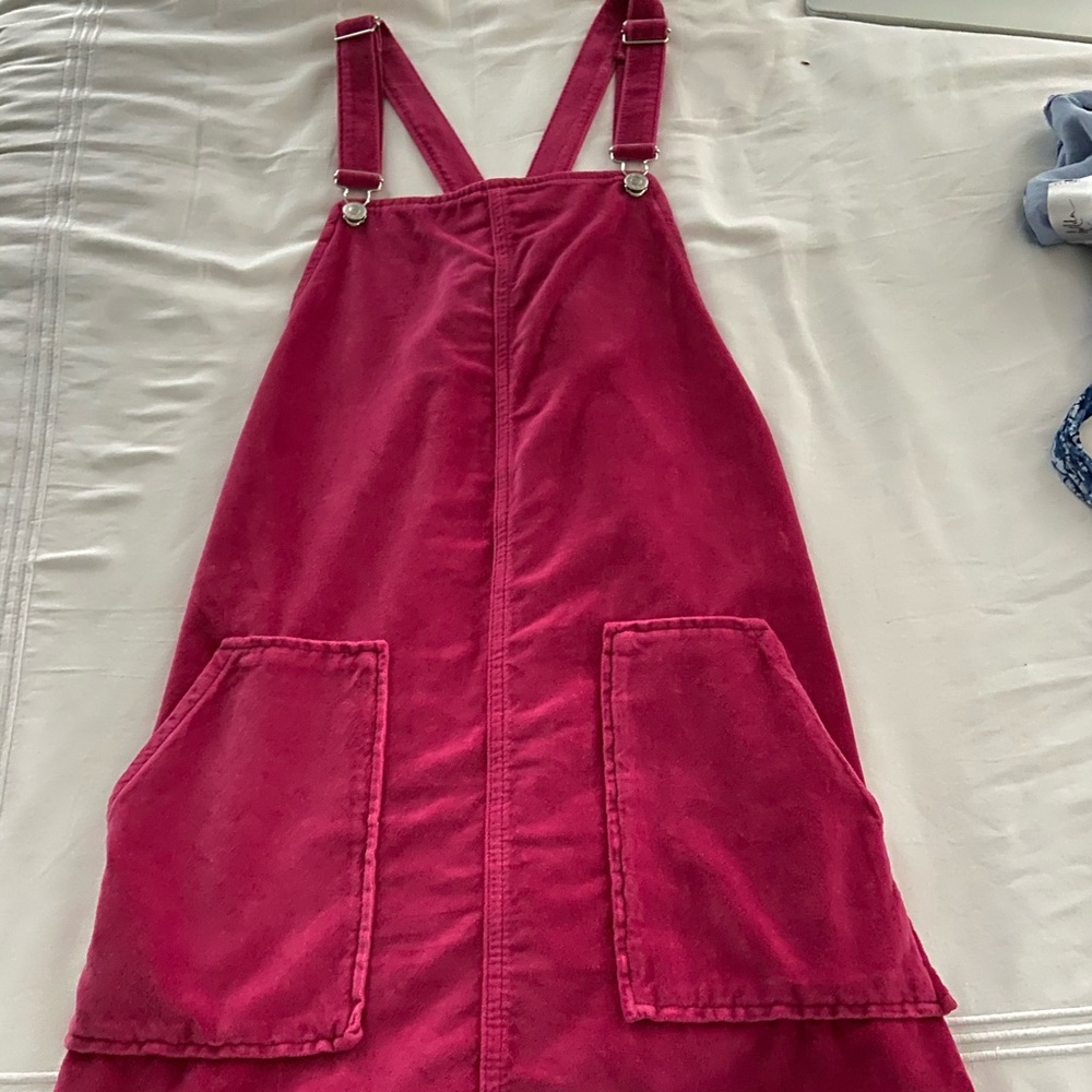 Hot pink overalls